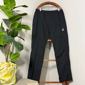 Spyder Black Men's Contact Performance Joggers with White Reflective Logo